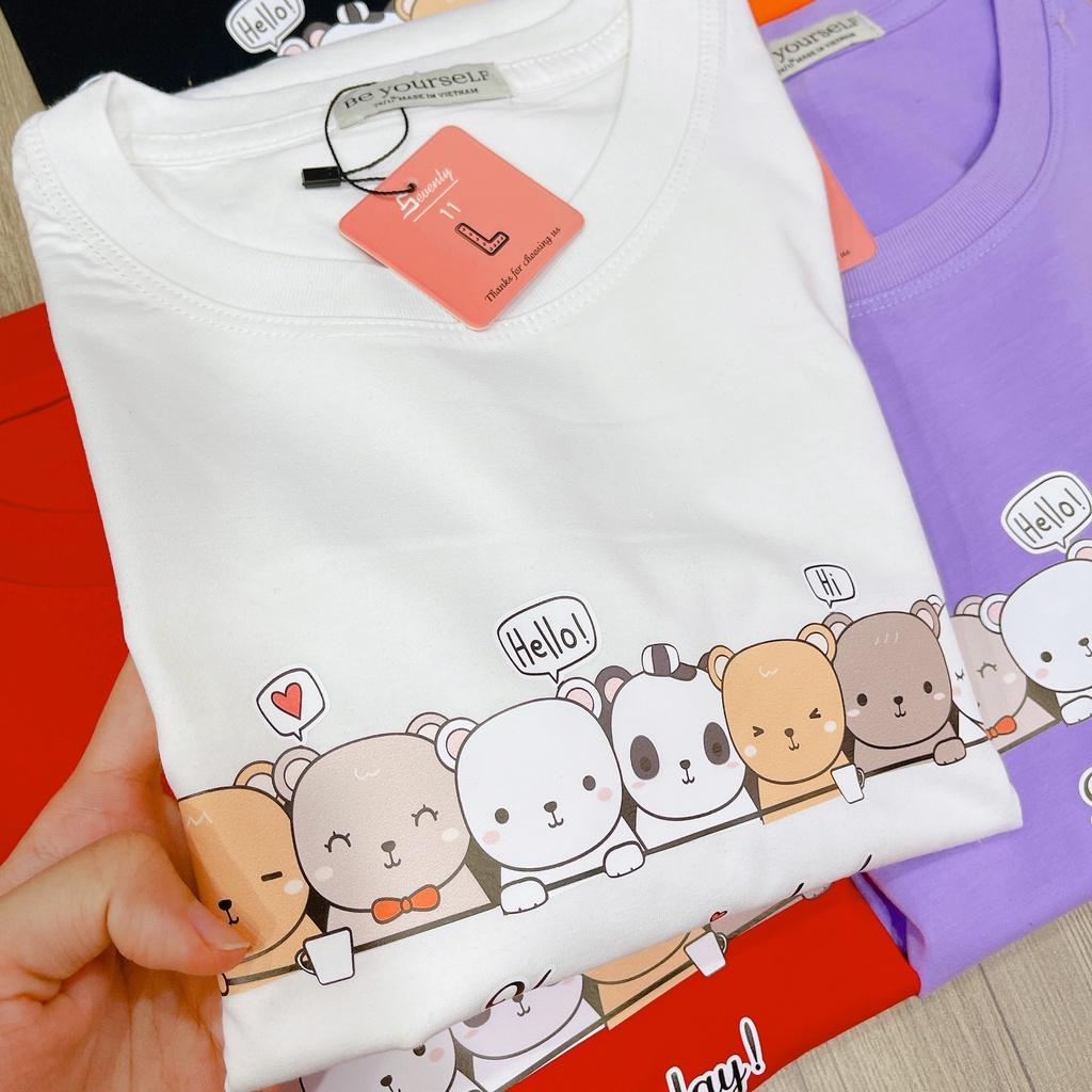 Áo thun tay ngắn Be Yourself unisex size M L XL - GẤU HAVE A NICE DAY