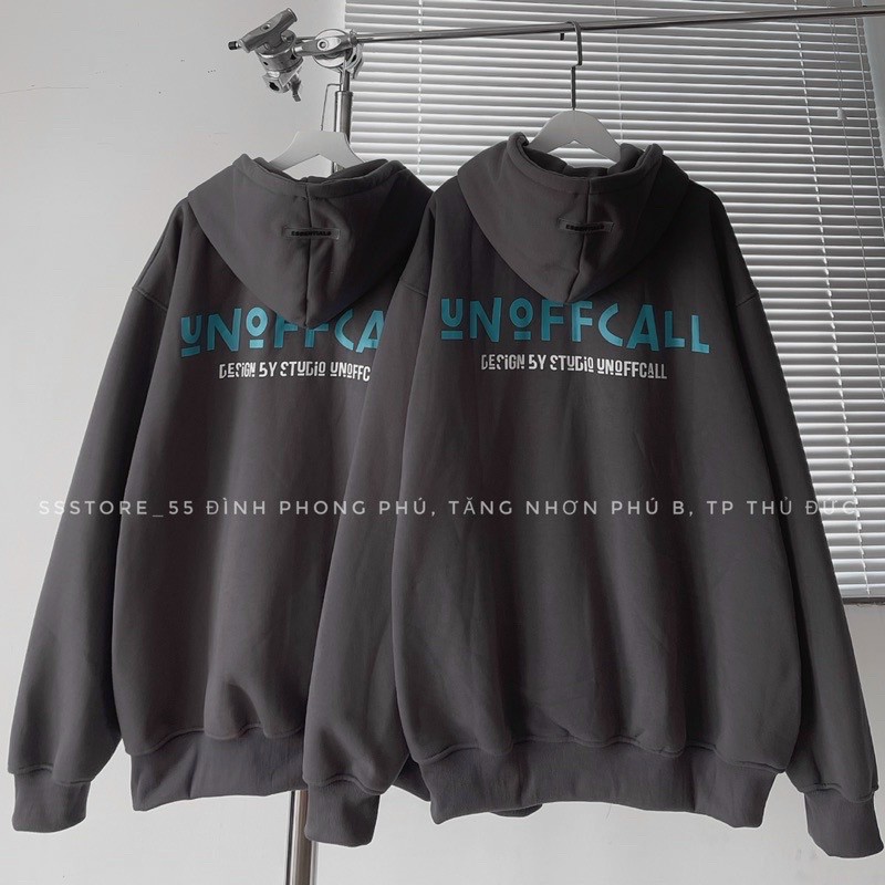 Áo khoác mới về chất thun nỉ ngoại chân cua cao cấp, ÁO KHOÁC HOODIE NAM NỮ IN CHỮ UNOFFCALL SIÊU HOT ÁO KHOÁC CHUI ĐẦU
