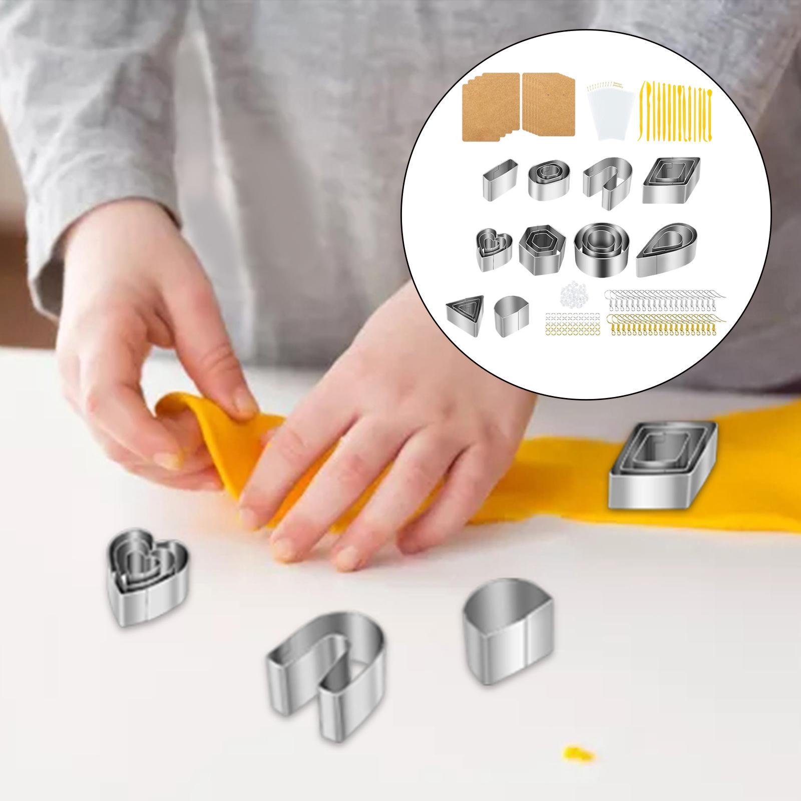 24PCS Clay Cutters Clay DIY Tool Set, Polymer Clay Cutter Punch Mold, 14PCS Clay Sculpting Tool, for Clay Earring Making