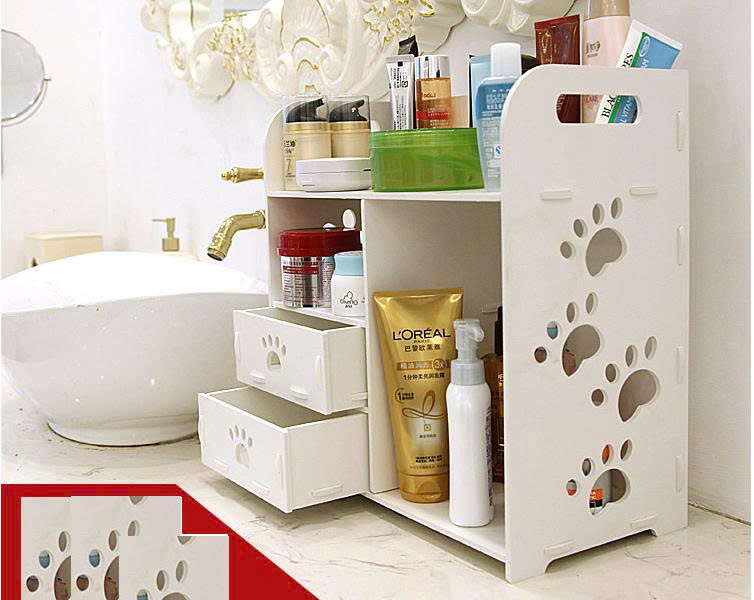 Kệ mỹ phẩm chân chó 2 ngăn kéo