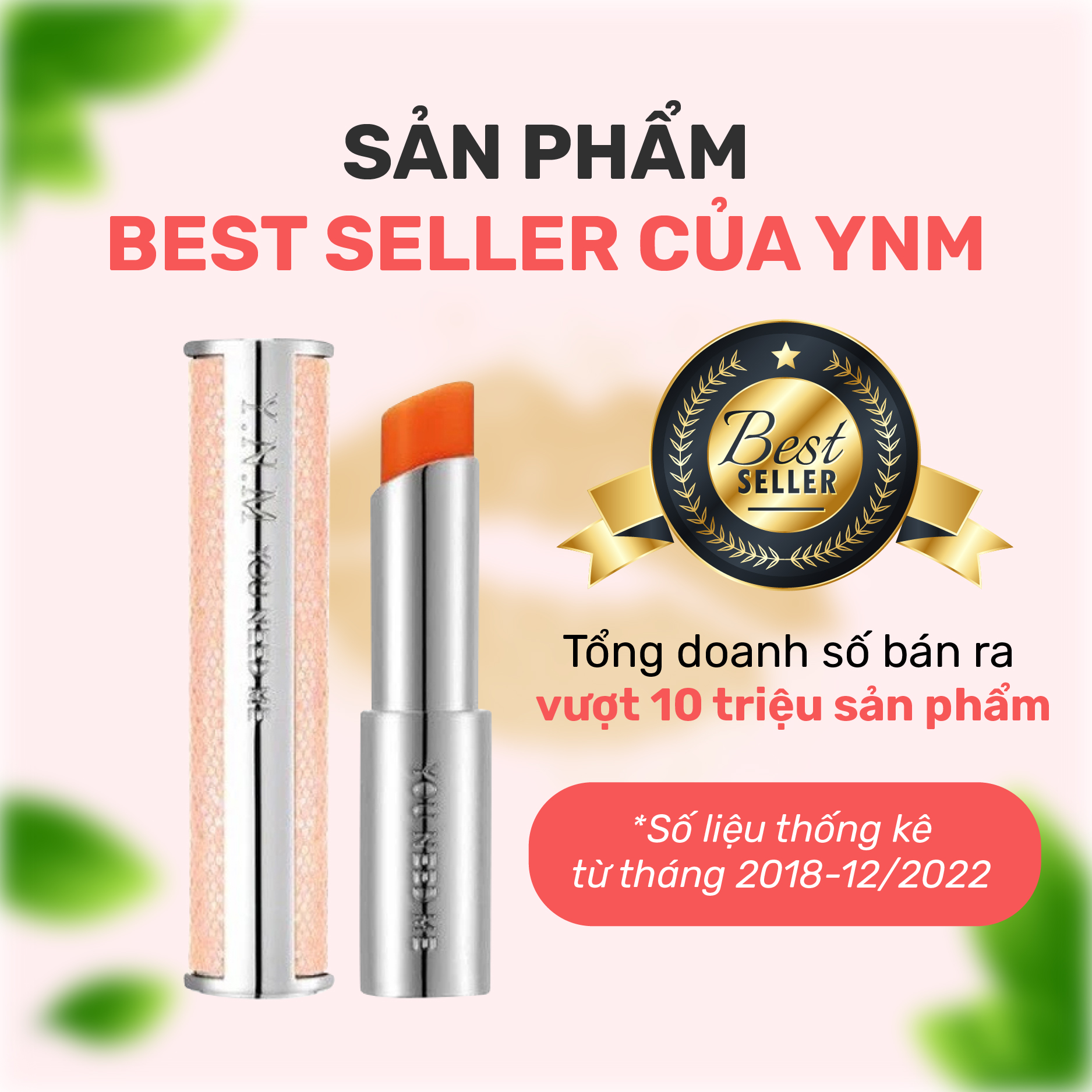 Son dưỡng môi Mềm Môi, Hết Thâm Có Màu Cam Đỏ YNM Candy Honey Orange Red Lip Blam 3g