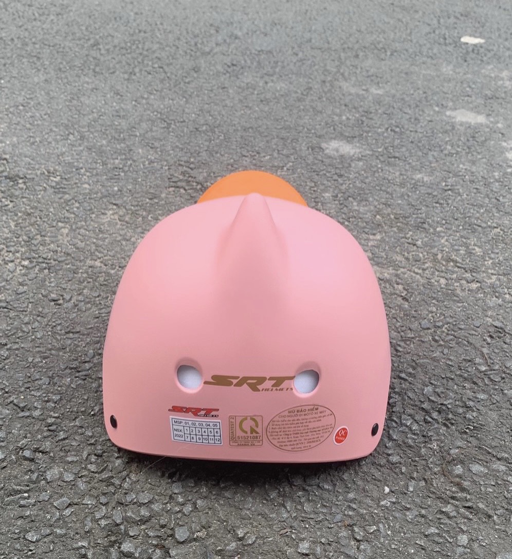 Mũ Bảo Hiểm Trẻ Em A103 Vịt Vàng, Hồng - Nón Bảo Hiểm Cho Bé Chính Hãng SRT