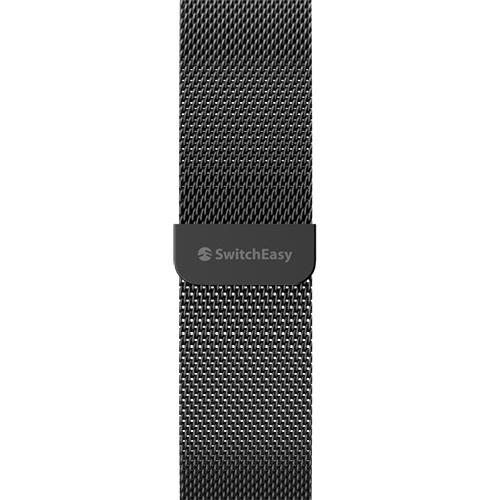 Dây đeo SwitchEasy Mesh Stainless Steel Màu Black For Apple Watch Series (1~8/ SE/Ultra) Hàng Chính Hãng