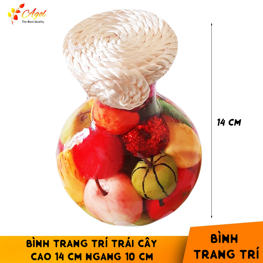 Bình trang trí trái cây mini (cao 14cm * ngang 10 cm)