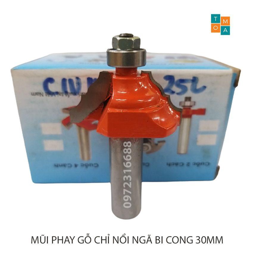 BỘ 2 MŨI PHAY GỖ - MŨI SOI GỖ ĐÁNH CHỈ NỔI NGÃ 30M CỐT 12.7MM