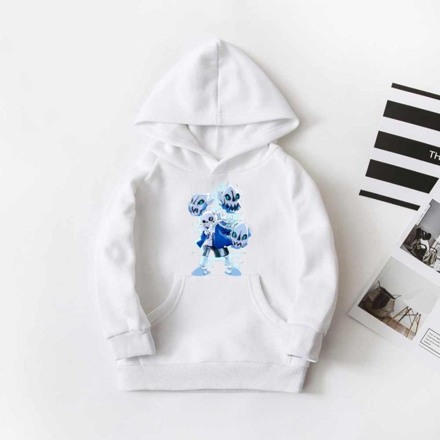 Áo Sans dáng hoodie nỉ bông màu trắng cực đẹp cho bé trai bé gái