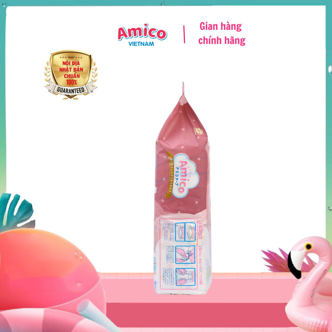 Bỉm - Tã dán Amico size L 54 + 4 miếng (Cho bé 9 - 14 kg)