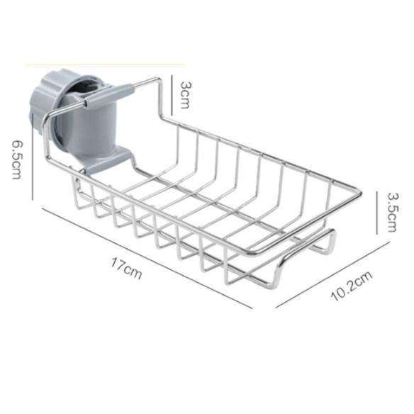 Kệ gắn vòi bồn rửa bát cao cấp, Kệ Đựng Đồ Rửa Chén Gắn Vòi Tiện Lợi