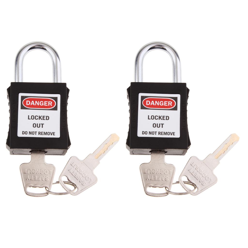 2 Pcs Premium Safety Lockout Padlocks - Black Padlock