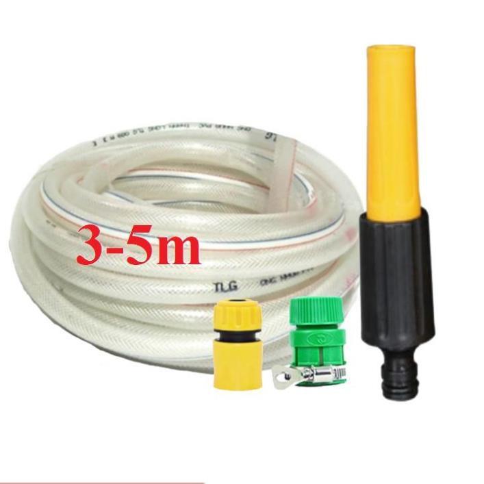 ️ Bộ dây vòi xịt nước rửa xe, tưới cây . tăng áp 3 lần, loại 3m, 5m 206622-5Ncút sập+ tặng túi đựng bút