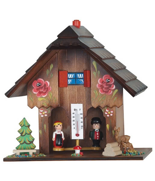 Đồng hồ đo nhiệt độ và độ ẩm Engstler 95 Wetterhaus Black Forest 17 cm MADE IN GERMANY Hàng chính hãng