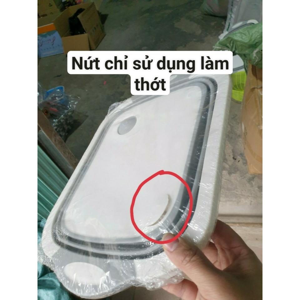 Chậu thau gấp gọn silicon kiêm thớt tiện dụng