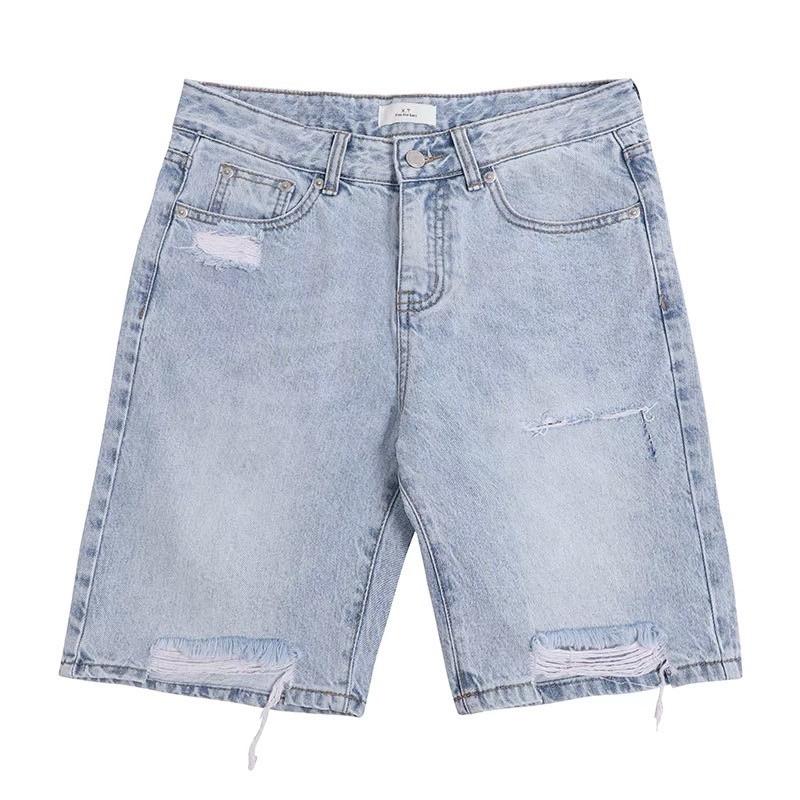 Quần short jeans nam rách quần đùi jeans
