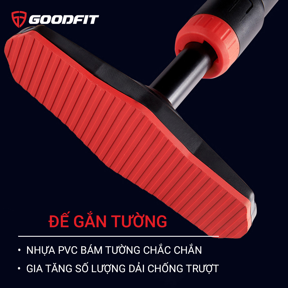 Thanh xà đơn gắn cửa, xà đơn treo tường GoodFit chịu lực 200kg, chốt khóa an toàn chông trượt tập luyện tại nhà GF201PU