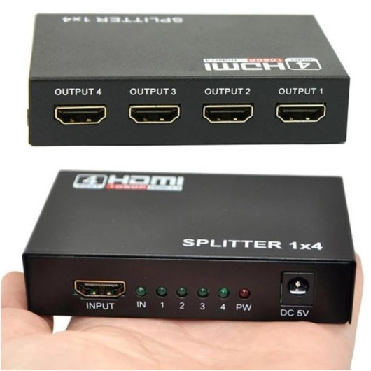 Bộ chia HDMI 1 Ra 4 Chuẩn 1.4 - Độ Nét Cao Full Hd - Tiết Kiệm Chi Phí