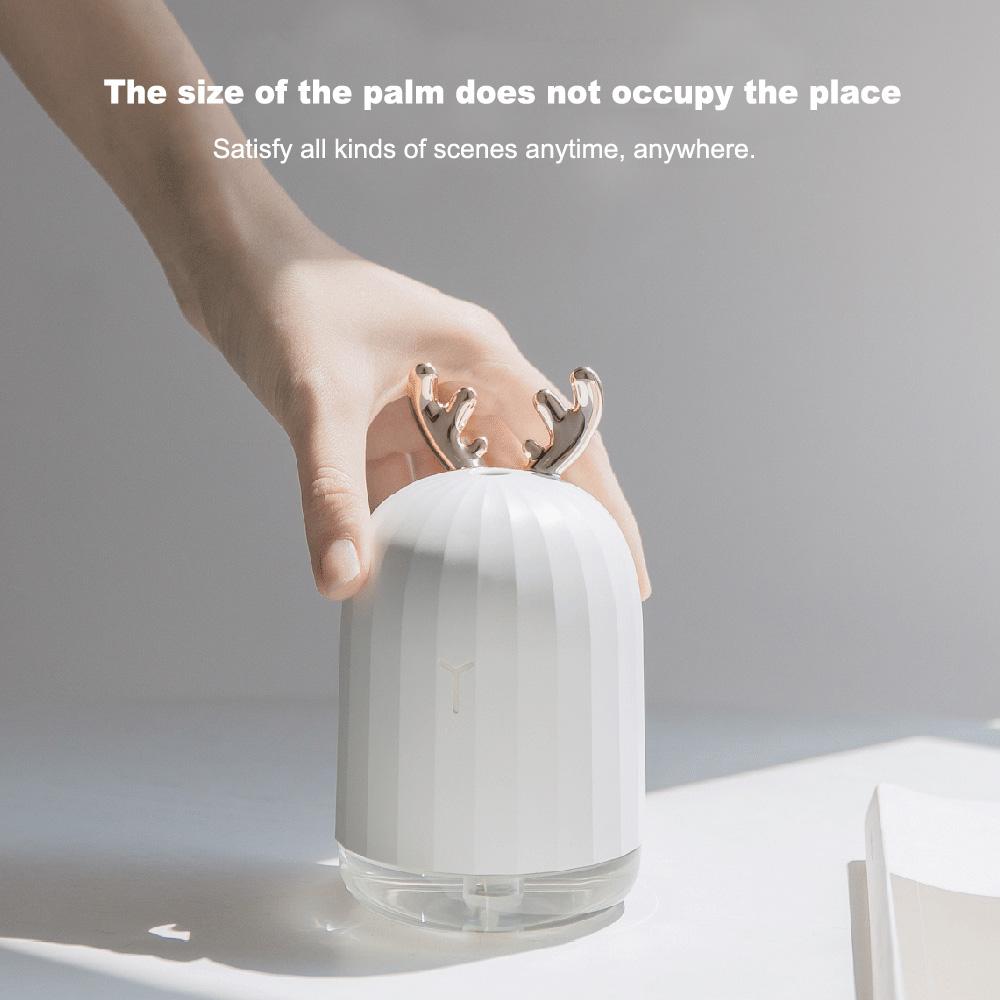 Máy khuyếch tán tinh dầu làm ẩm không khí 220ML bằng sóng siêu âm với đèn led đầy màu sắc