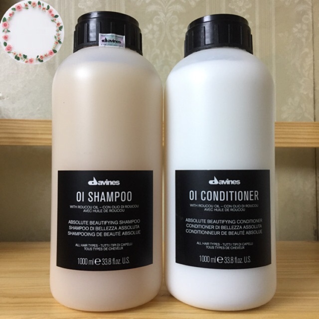 Bộ dầu gội xả thư giản suôn mượt Davines OI Shampoo Conditioner Italy 1000ml