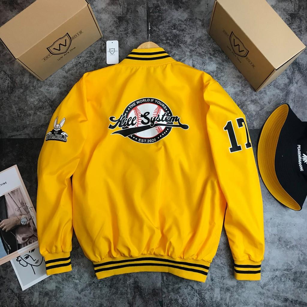 Áo Bomber Jackets Bóng Chày DÙ 2 Lớp in Kill System Phong Cách Unisex Nam Nữ Couple Ullzang