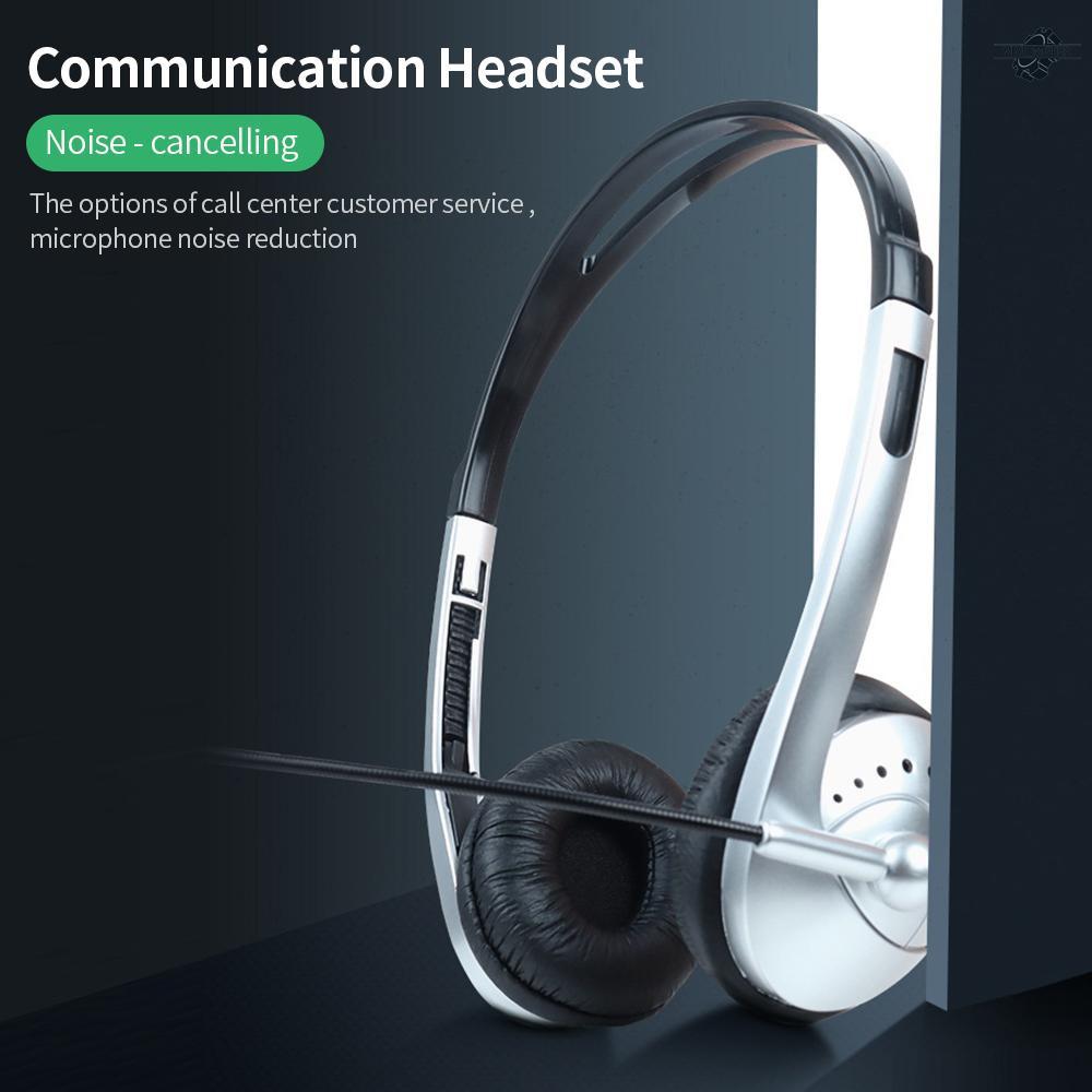 Communication Headset Noise - cancelling Hearing Protection Clear Call Light & Convenient Adjustable Ear Plate 3.5MM Connector