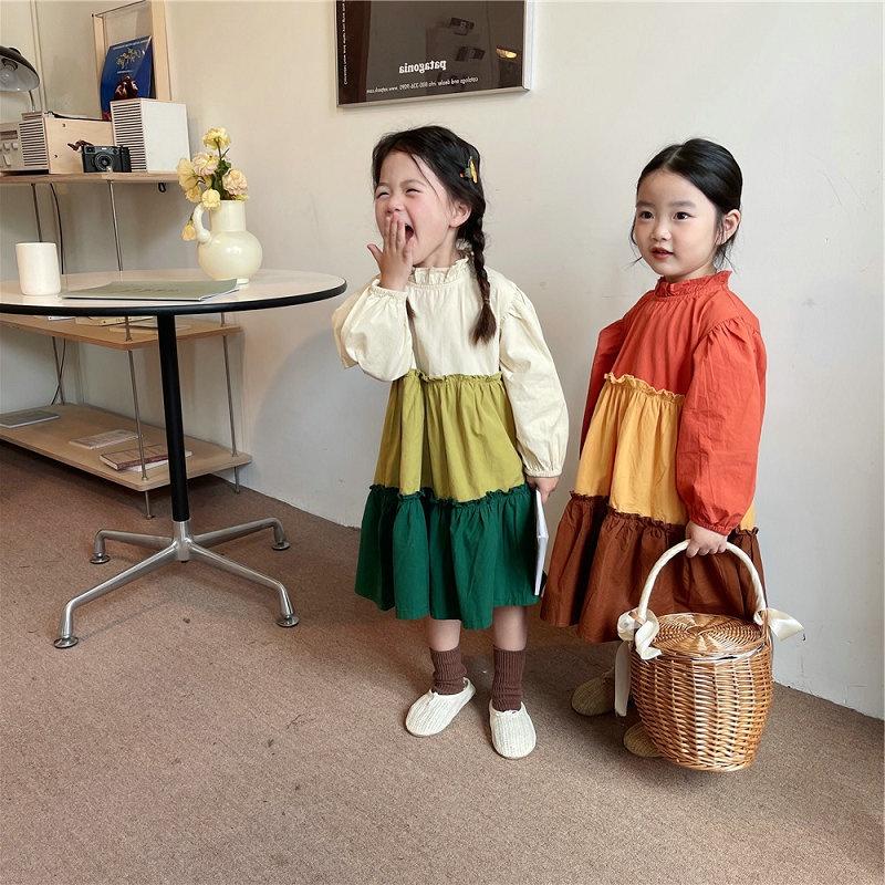 VT94 Size90-130 Set váy đầm bé gái kiểu dáng công chúa Thời trang trẻ Em hàng quảng châu