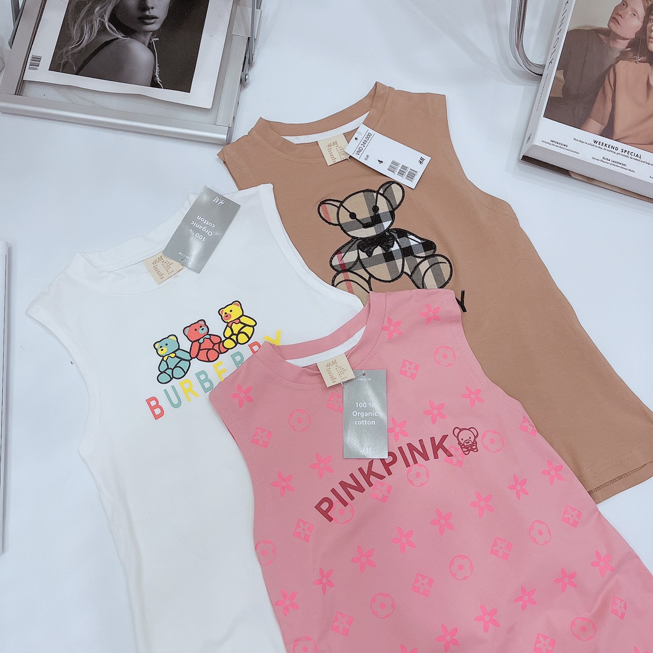 SET 3 VÁY COTTON SÁT NÁCH THOÁNG MÁT CHO BÉ GÁI FORM SUÔNG THOẢI MÁI