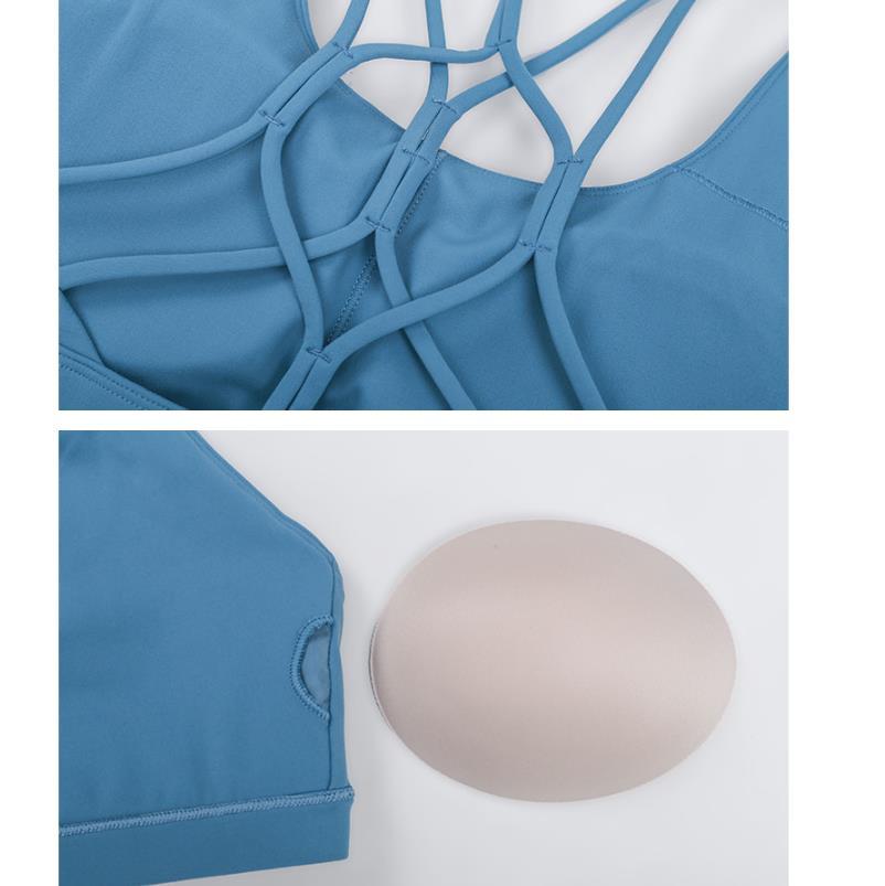 Tập Thể Dục Thể Thao Áo Ngực Thể Thao Yoga Áo Crop Top Gợi Cảm Chéo Lưng Làm Đẹp Chống Sốc Chặt Push Up Nữ Bralette Hoạt Động Áo Haut femme