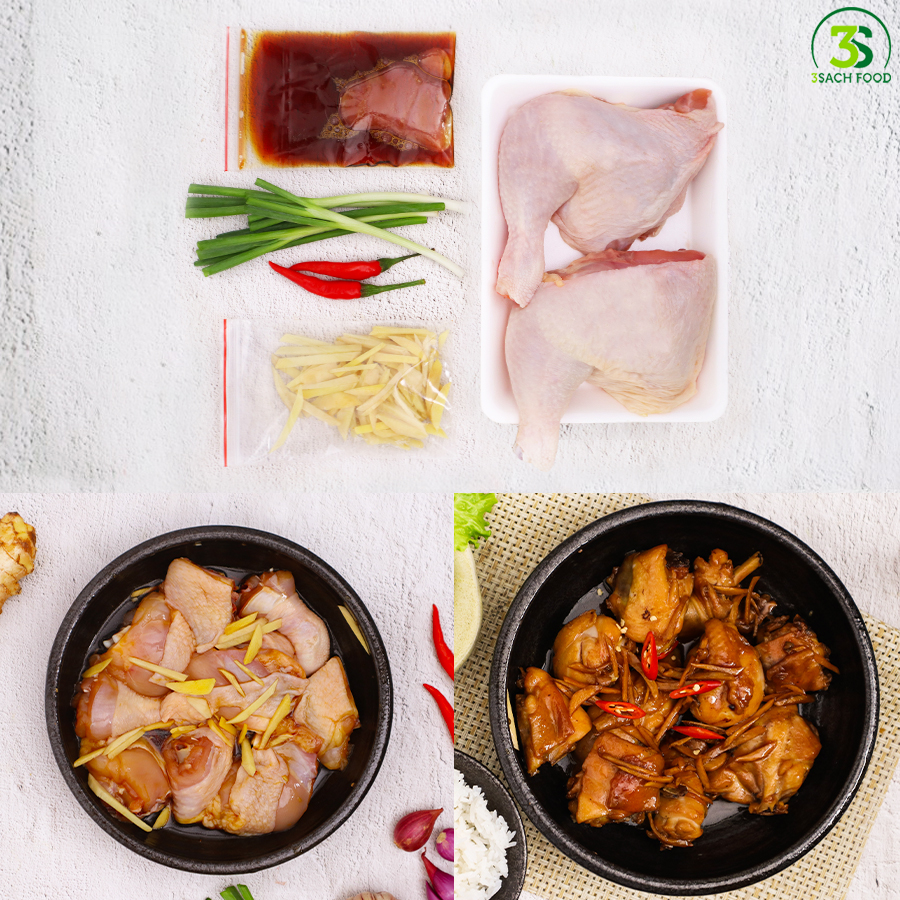 Đùi Góc Tư Gà Kho Gừng