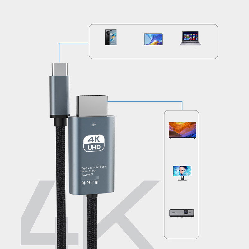 Dây Cáp Chuyển Đổi USB TypeC To HDMI 4K 60Hz Dài 2M SeaSy, Thiết Kế Cắm Và Chạy, Chất Liệu Siêu Bền, Dùng Cho Macbook/Mac Mini/Ipad Pro/Ipad Air/Ipad Mini/Surface Laptop/Surface Pro/Surface Go/Surface Book/Laptop/Điện thoại – Hàng Chính Hãng