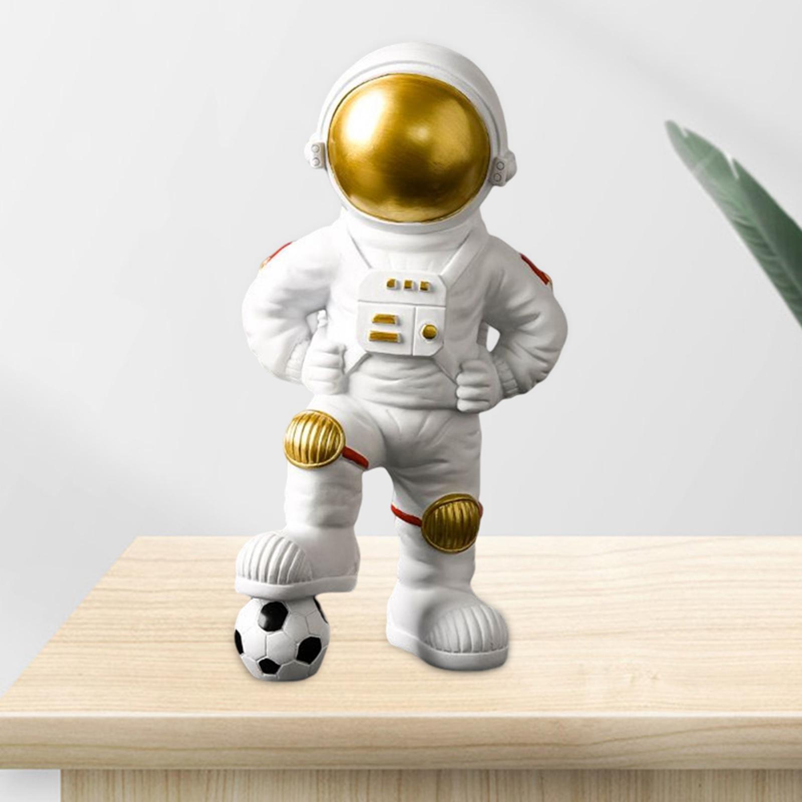 2pcs Astronaut Statue Craft Sculpture Ornament Gift Home Decor Bookshelf