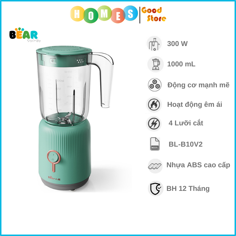 Máy Xay Sinh Tố Đa Năng 3 Trong 1 BEAR BL-B10V2 - Hàng Chính Hãng