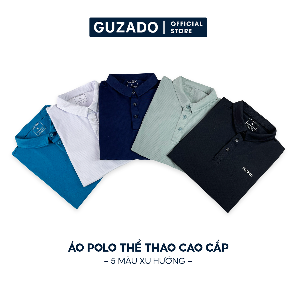 Áo Thun Nam Polo Cổ Bẻ Guzado Chất Coolmate Mát Lạnh Thấm Hút Cực Tốt Kiểu Dáng Basic Form Regular Fit GPL01