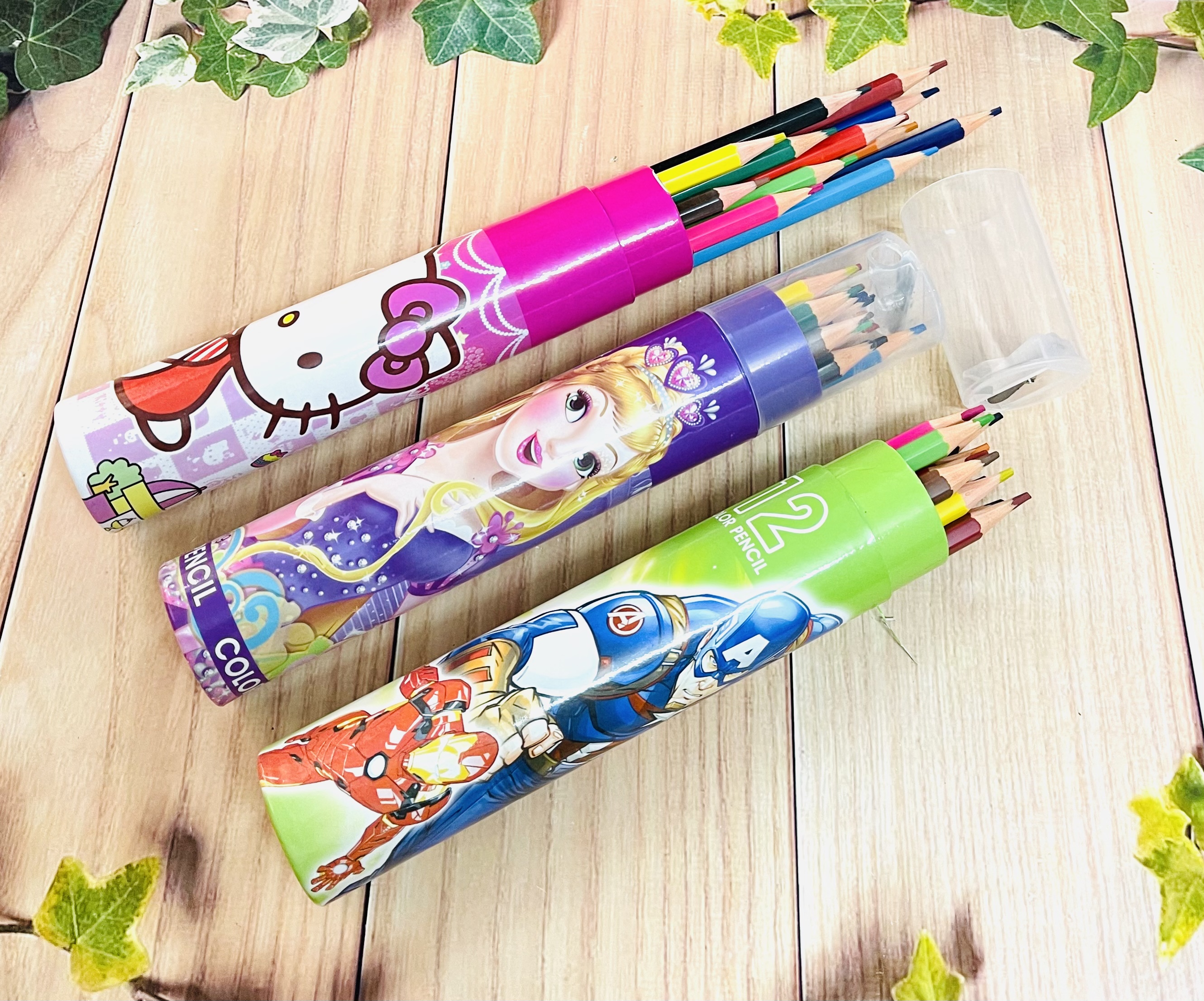 Bộ bút chì màu 12-18 màu kèm gọt chì/ bộ viết chì nhiều màu