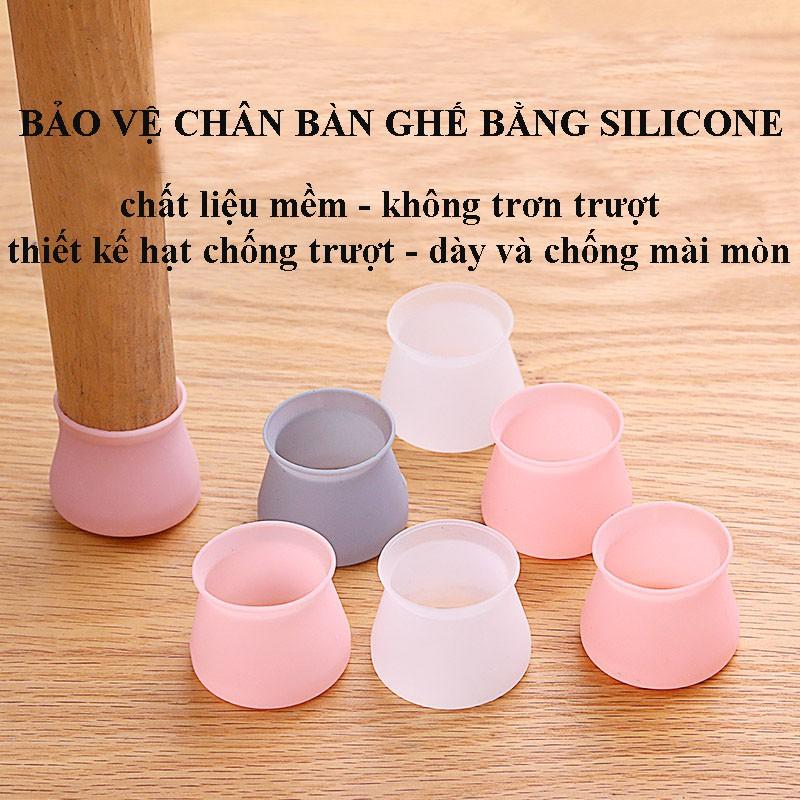 SIÊU RẺ 4 Vỏ bọc chân bàn ghế bằng silicon dày Miếng Bọc Chân Bàn Chân Ghế Silicon,Chống TrơnTrượt, Chống Xước Cho sàn