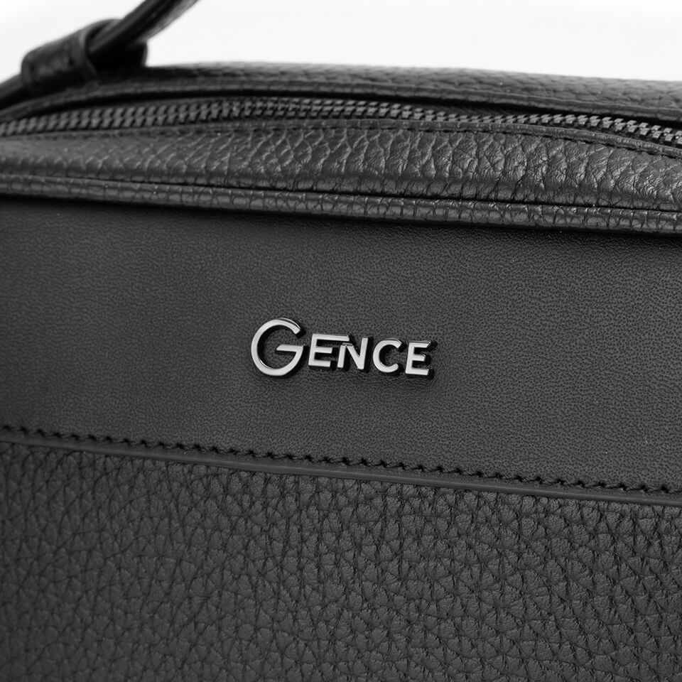 Ví Cầm Tay Túi Xách Da Nam GENCE RB10 Da Bò Khóa Vân Tay Cao Cấp Màu Đen