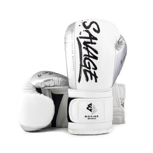 Găng tay Boxing Saigon Savage - White/Black