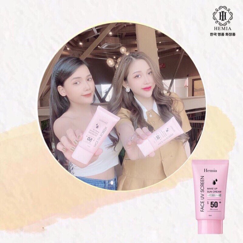 Kem Chống Nắng Dưỡng Trắng Chống Lão Hoá & Kiềm Dầu Hemia Hàn Quốc