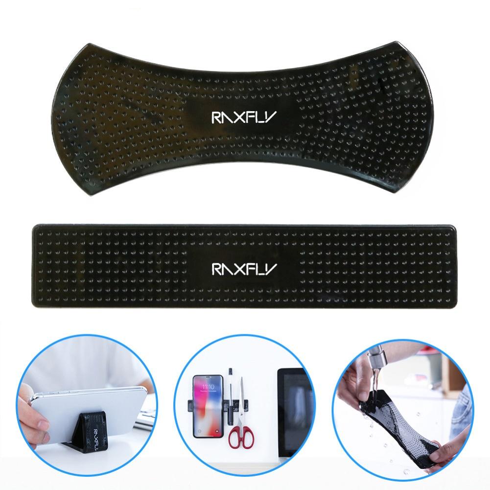 【ky】RAXFLY Rectangle Sector Foldable Anti-Slip Mat Sticky Cell Phone Holder Pad