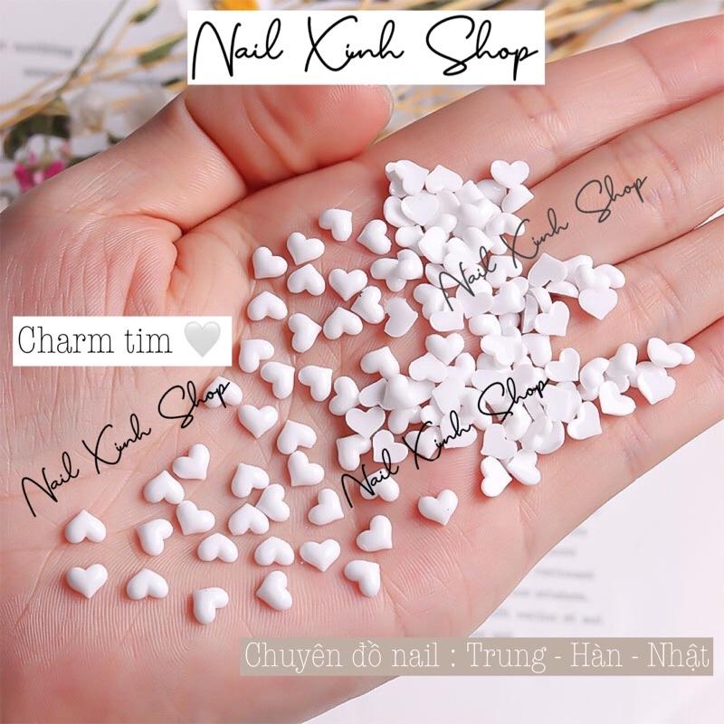 Charm tim nhỏ trang trí nail - móng tay nghệ thuật