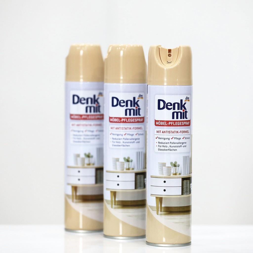 Chai Xịt Dung Dịch Vệ Sinh Đồ Nội Thất DENKMIT 400ml Giúp Tăng Độ Bền Màu, Sáng Bóng, Nhập Đức