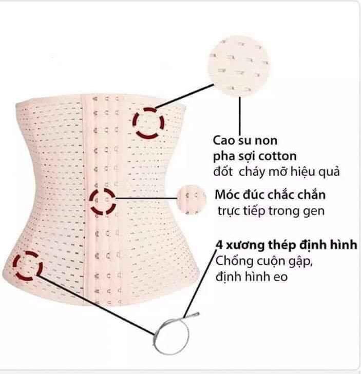Combo 2 Đai Nịt Bụng Chống Cuộn Tặng Kèm 1 Thước Dây Đo Vòng Eo - Gen Nịt Bụng Nova G01