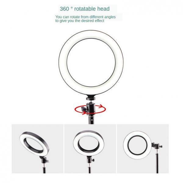 1pc Ring Fill Light Phone Holder Circle Light Foldable, Mini for Video Photography B