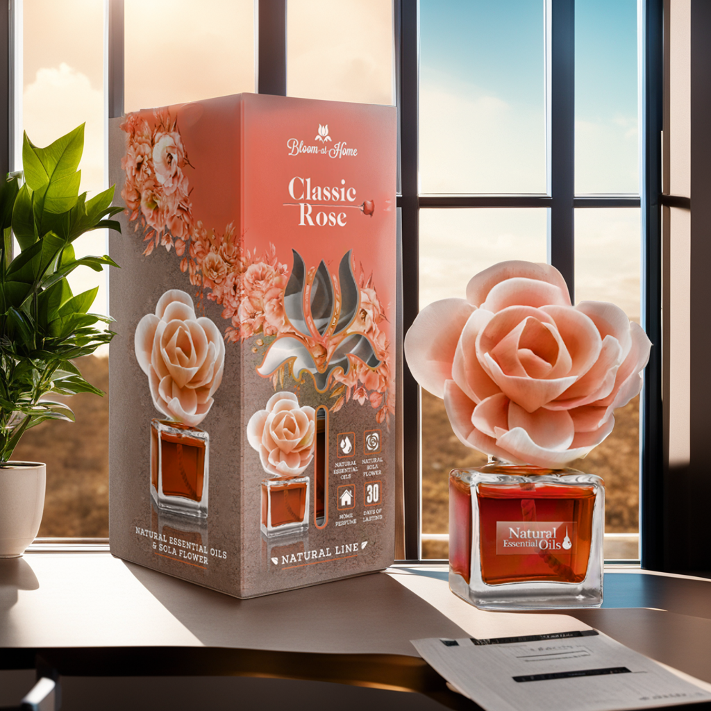 Nước hoa thơm phòng Bloom At Home Elix - Hương Hoa Hồng Cổ Điển - 100ml nhập khẩu từ Ba Lan - Chiết xuất thành phần tự nhiên, lưu hương lâu, an toàn