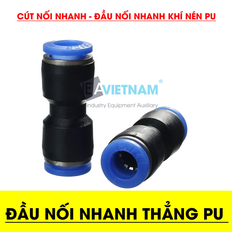 Đầu nối nhanh thẳng PU4 PU6 PU8 PU10 PU12 PU14 PU16