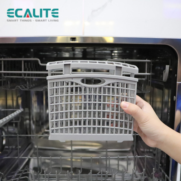 Máy Rửa Chén Ecalite EDW-UF6080BL - Có Rửa Điệt Khuẩn - Lắp Bán Âm Cực Gọn - Điều Khiển Cảm Ứng - Hàng Chính Hãng