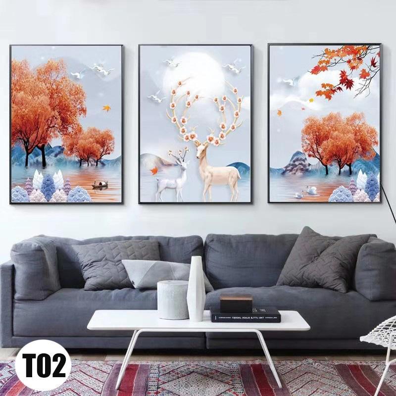 Tranh canvas bộ 3 bức kt 30x40cm