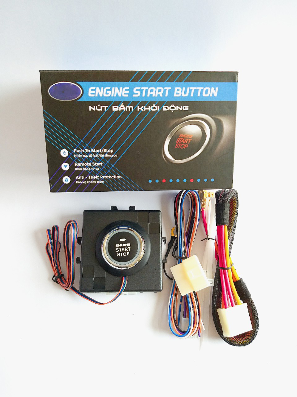 Bộ nút bấm đề nổ Start Stop Engine Smartkey cho xe ô tô