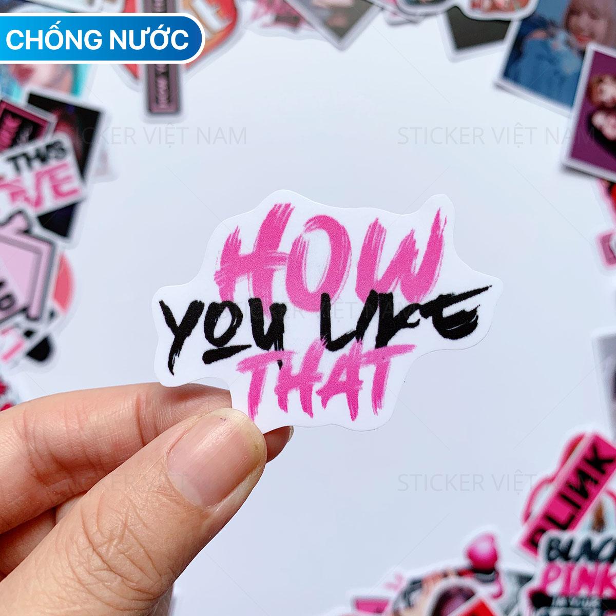 Sticker BLACKPINK Jennie Lisa Rose Jisoo Blink Ngẫu Nhiên Chất Lượng Cao Chống Nước