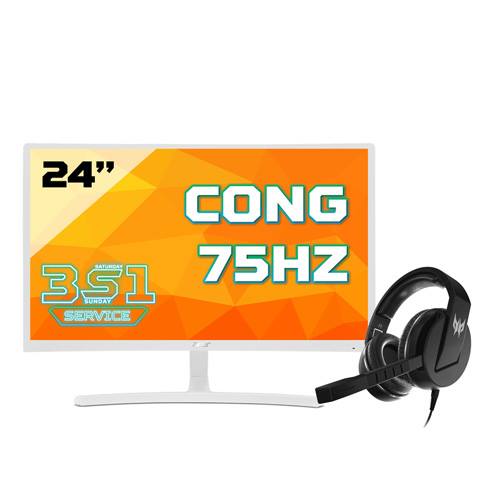 Màn Hình Acer ED242QR Abidpx 24&quot; VA 75Hz  Tặng Kèm Tai Nghe Acer Predator Galea 311 - Hàng Chính Hãng