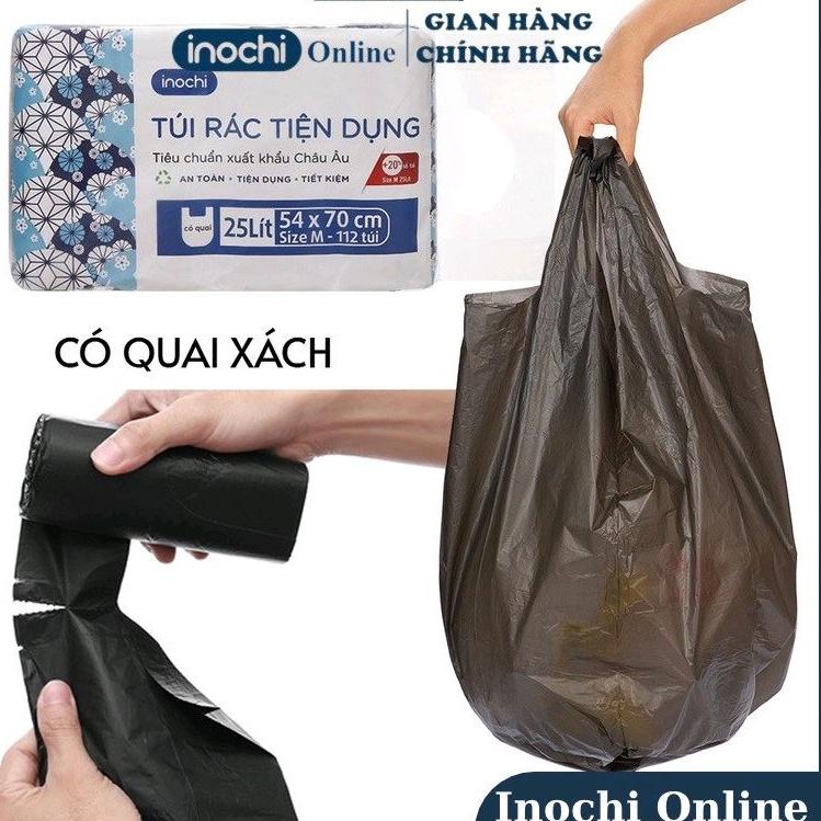 Túi rác tự huỷ sinh học có quai tiện dụng dạng cuộn nhiều màu, nhiều mùi hương dài và dai hơn 20% - Chính hãng inochi