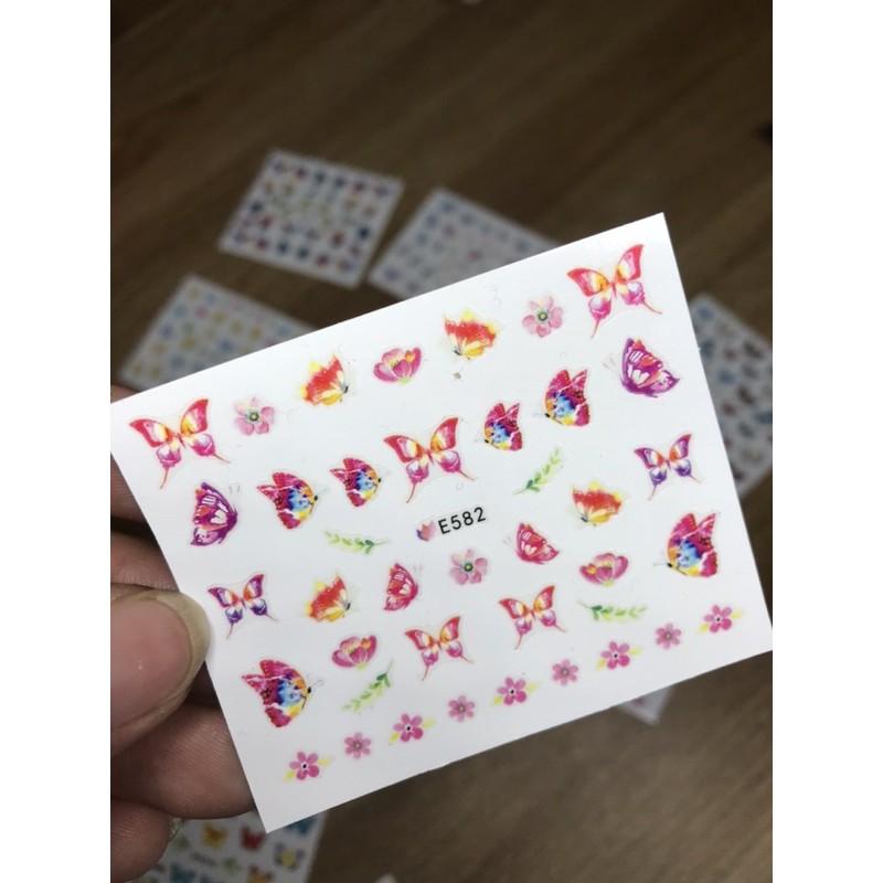 Mẫu dán Bướm , stick dán móng tay